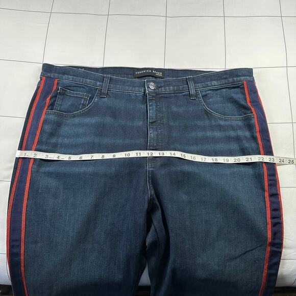 Veronica Beard Jeans Womens 22 Blue Carolyn Baby Boot High Rise Midnight New - Picture 10 of 14